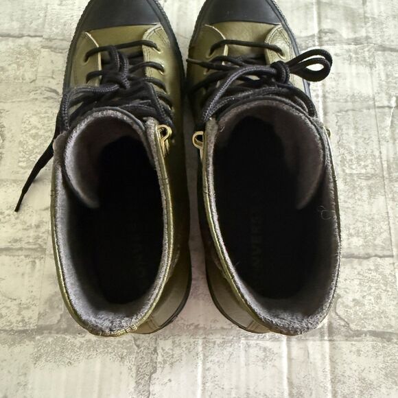 Converse Chuck Taylor All Star Winter Leather High Top Dark Moss Sneaker Boots main image 11